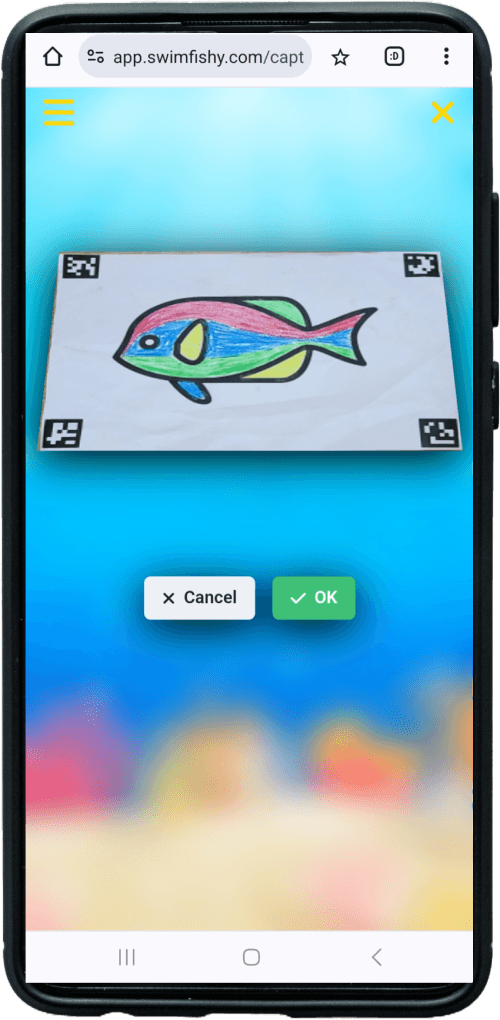 Fishy app scanning dialog screenshot