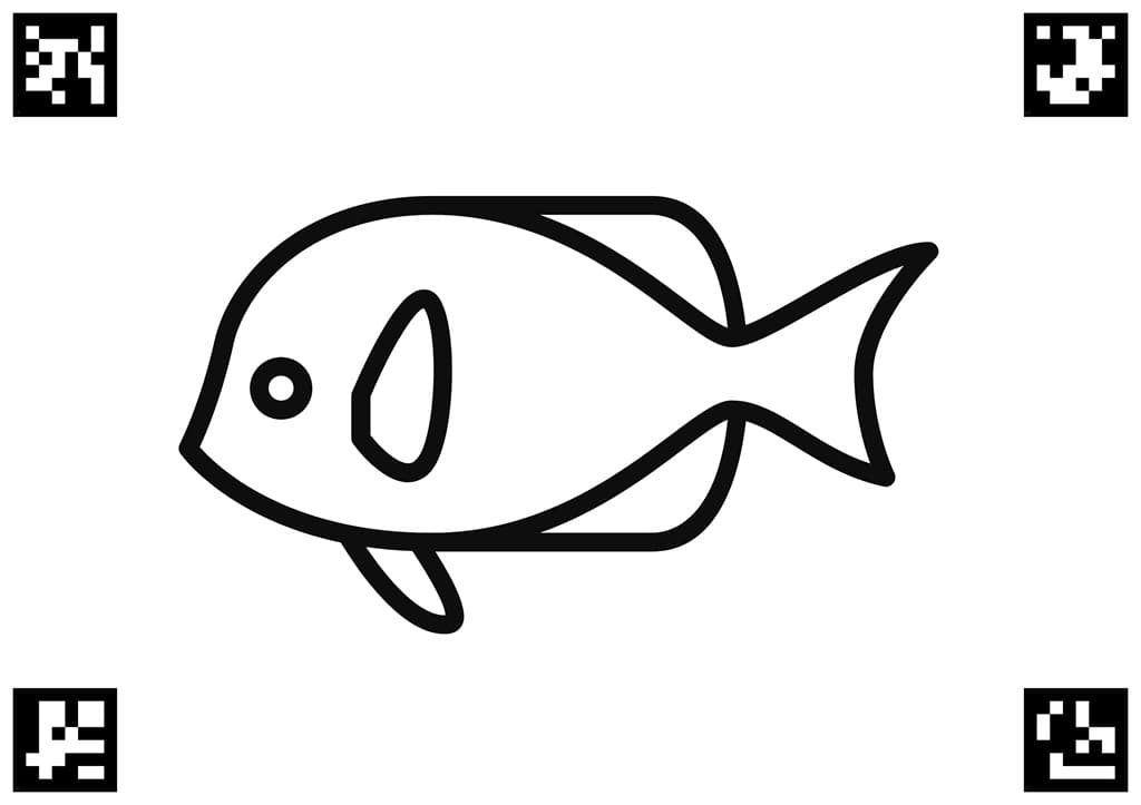 Fishy coloring page