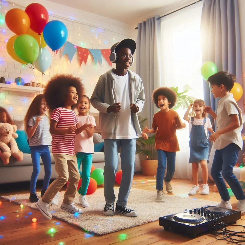 kids play dance party
